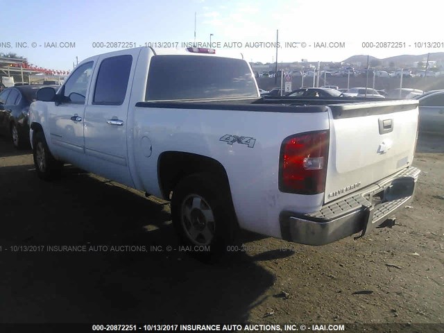 3GCEK23C79G108058 - 2009 CHEVROLET SILVERADO K1500 LT WHITE photo 3