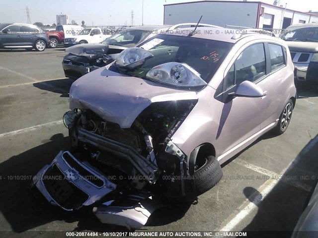 KL8CF6S92DC596364 - 2013 CHEVROLET SPARK 2LT PINK photo 2