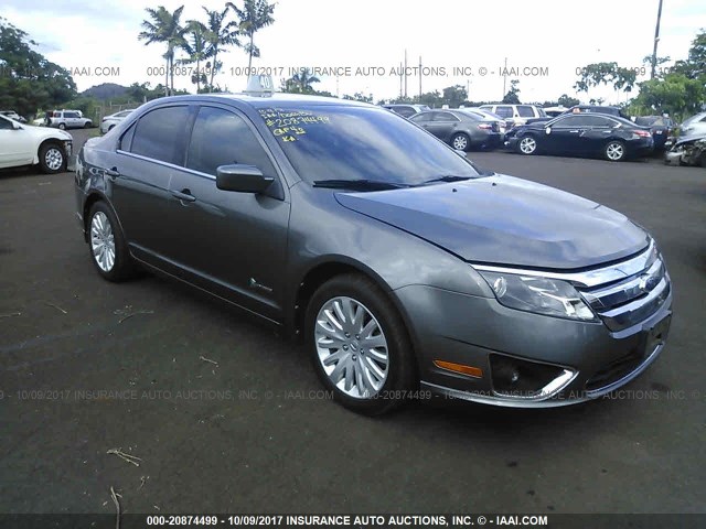 3FADP0L33CR187277 - 2012 FORD FUSION HYBRID GRAY photo 1