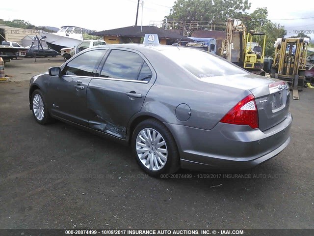 3FADP0L33CR187277 - 2012 FORD FUSION HYBRID GRAY photo 3