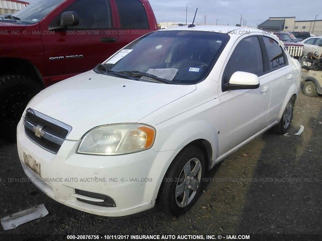 KL1TD56E19B679609 - 2009 CHEVROLET AVEO LS/LT WHITE photo 2