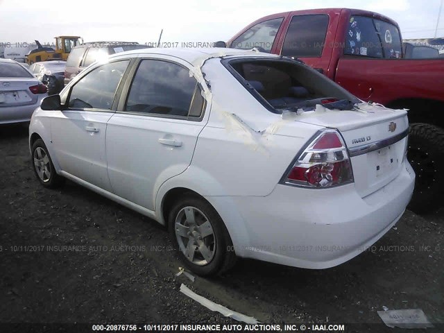 KL1TD56E19B679609 - 2009 CHEVROLET AVEO LS/LT WHITE photo 3