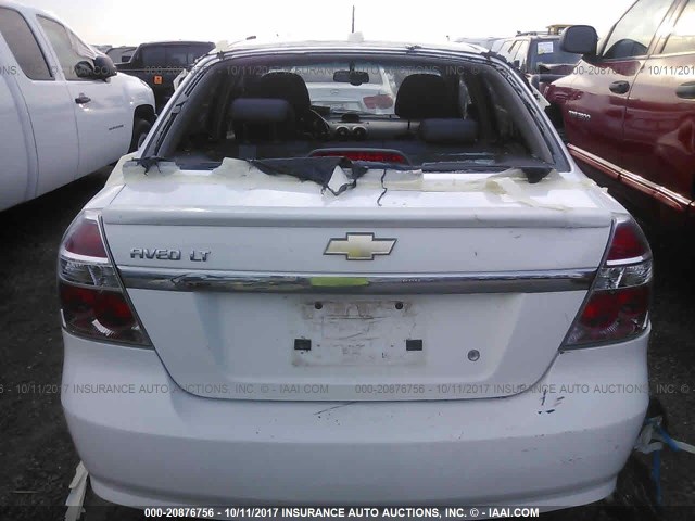 KL1TD56E19B679609 - 2009 CHEVROLET AVEO LS/LT WHITE photo 6