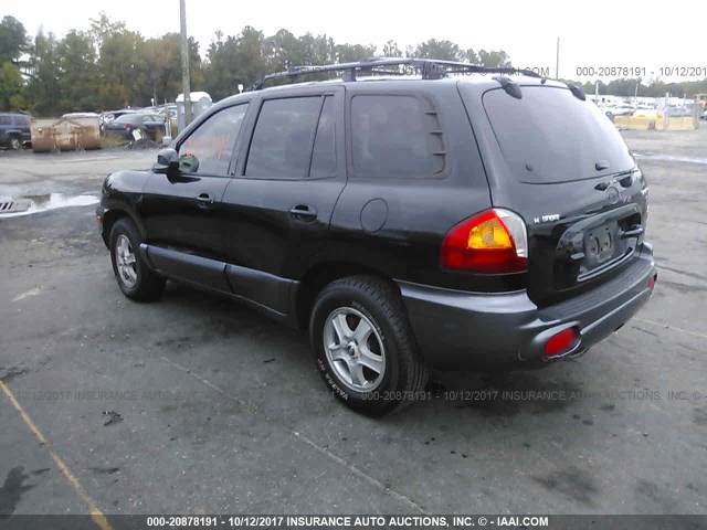 KM8SC13E14U592855 - 2004 HYUNDAI SANTA FE GLS/LX BLACK photo 3