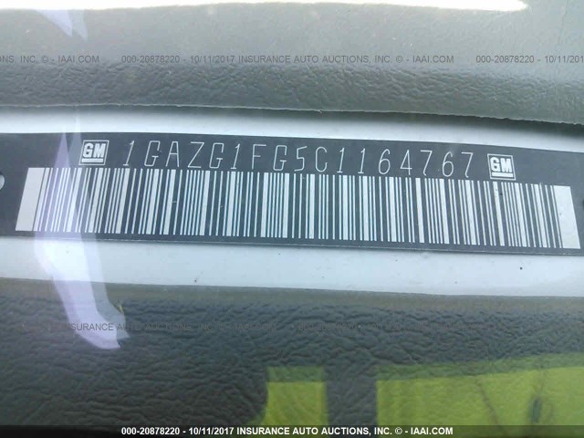 1GAZG1FG5C1164767 - 2012 CHEVROLET EXPRESS G3500 LT WHITE photo 9