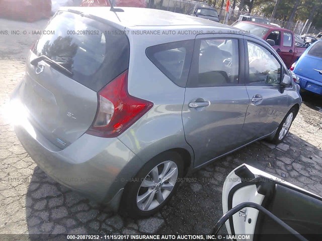 3N1CE2CPXEL377970 - 2014 NISSAN VERSA NOTE S/S PLUS/SV/SL SILVER photo 4