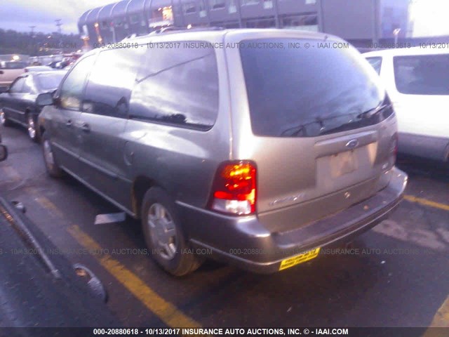 2FMZA51463BA82818 - 2003 FORD WINDSTAR LX SILVER photo 3