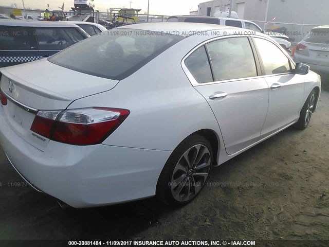 1HGCR2F51EA182408 - 2014 HONDA ACCORD SPORT WHITE photo 4