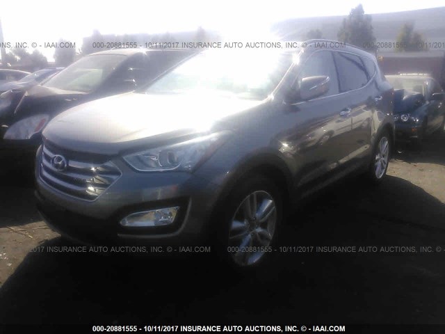 5XYZW4LAXFG252858 - 2015 HYUNDAI SANTA FE SPORT  GRAY photo 2