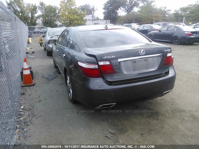 JTHBL46F285077369 - 2008 LEXUS LS 460 BLACK photo 3