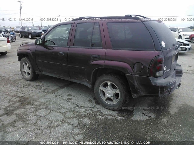 1GNDT13S462350134 - 2006 CHEVROLET TRAILBLAZER LS/LT MAROON photo 3