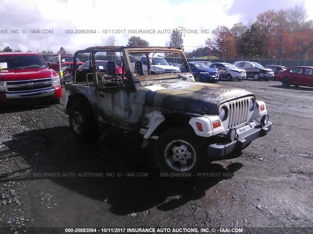 1J4FY49S8XP483652 - 1999 JEEP WRANGLER / TJ SAHARA WHITE photo 1