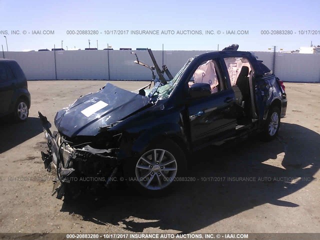 2C4RDGCGXDR799455 - 2013 DODGE GRAND CARAVAN SXT BLUE photo 2