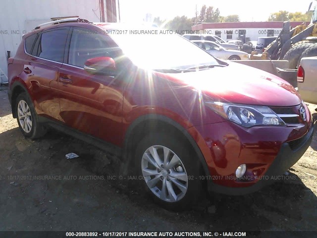 2T3YFREV8FW228200 - 2015 TOYOTA RAV4 LIMITED RED photo 1