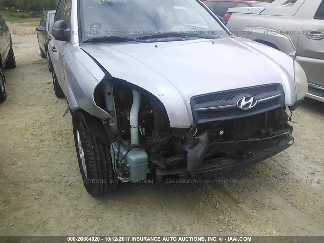 KM8JM12B95U078138 - 2005 HYUNDAI TUCSON GL SILVER photo 6