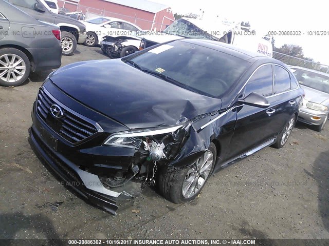 5NPE34AB3FH250106 - 2015 HYUNDAI SONATA 2.0 SPORT BLACK photo 2