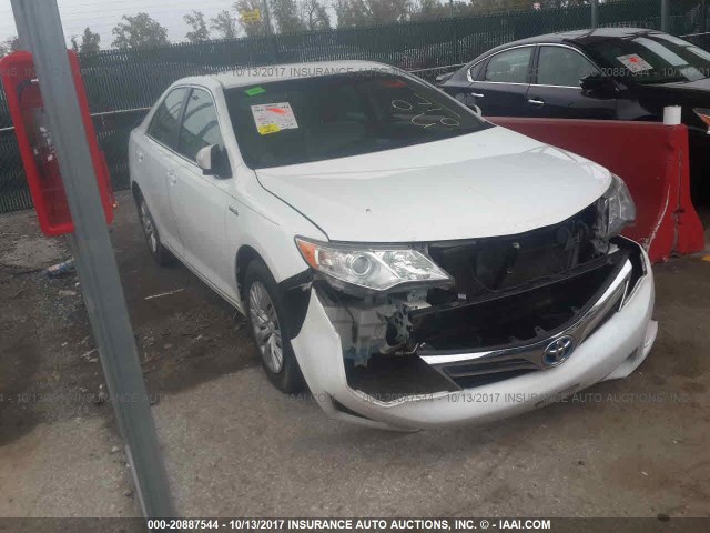 4T1BD1FK4DU096625 - 2013 TOYOTA CAMRY HYBRID/LE/XLE WHITE photo 1