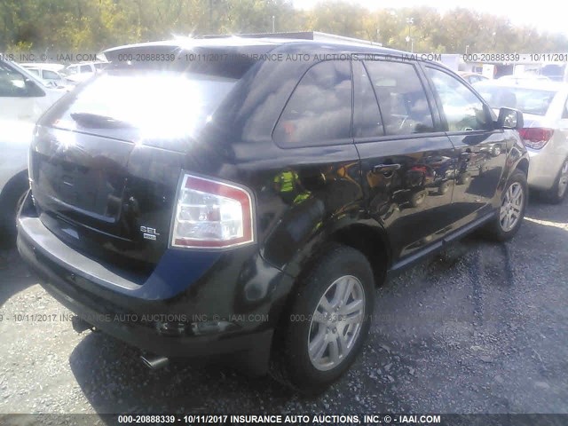 2FMDK48C78BA88360 - 2008 FORD EDGE SEL BLACK photo 4