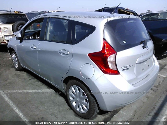 3N1CE2CP9EL380777 - 2014 NISSAN VERSA NOTE S/S PLUS/SV/SL SILVER photo 3