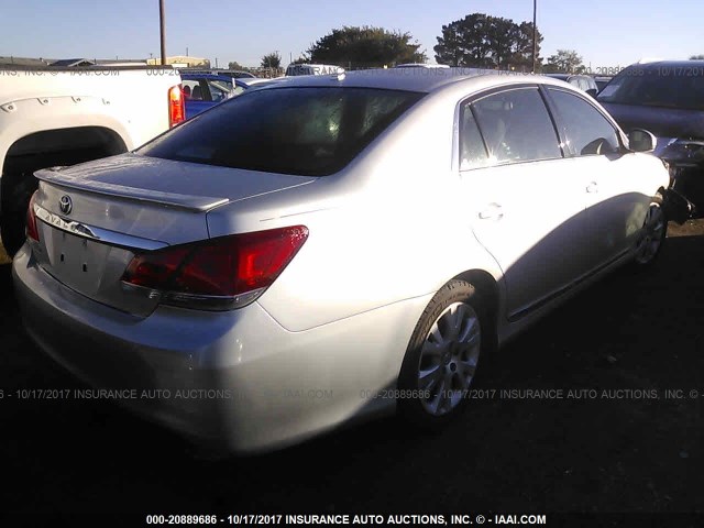 4T1BK3DB0CU449591 - 2012 TOYOTA AVALON LIMITED SILVER photo 4