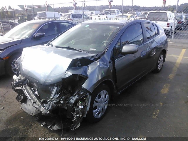 JHMZE2H3XDS002964 - 2013 HONDA INSIGHT GRAY photo 2