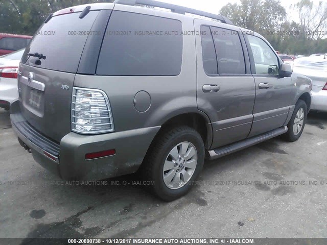 4M2EU47E96UJ04761 - 2006 MERCURY MOUNTAINEER LUXURY GRAY photo 4