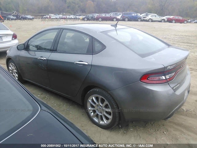 1C3CDFCH3DD294471 - 2013 DODGE DART LIMITED/R/T GRAY photo 3