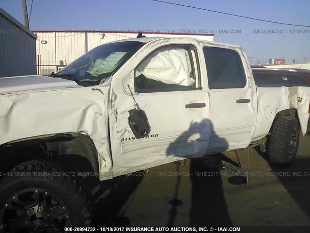 3GCPKSE76DG145166 - 2013 CHEVROLET SILVERADO K1500 LT WHITE photo 6