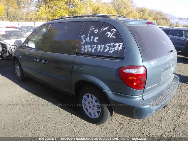 1B4GP45342B716957 - 2002 DODGE CARAVAN SPORT GREEN photo 3