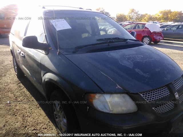 1B4GP45342B716957 - 2002 DODGE CARAVAN SPORT GREEN photo 6