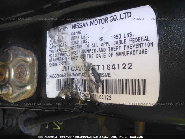 JN1CA21D2TT164122 - 1996 NISSAN MAXIMA GLE/GXE/SE GREEN photo 9