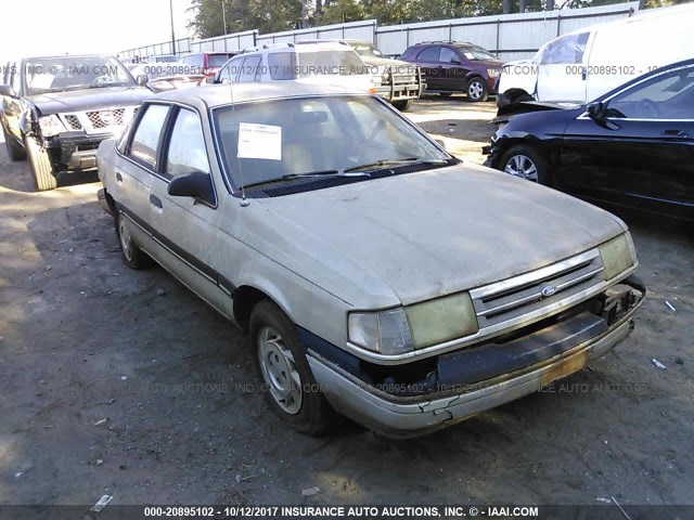 1FAPP36X0MK130635 - 1991 FORD TEMPO GL TAN photo 1