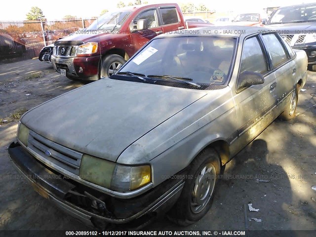 1FAPP36X0MK130635 - 1991 FORD TEMPO GL TAN photo 2