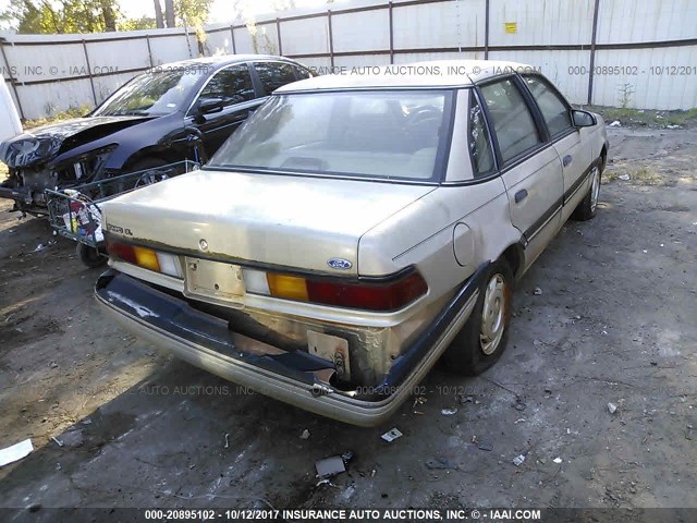 1FAPP36X0MK130635 - 1991 FORD TEMPO GL TAN photo 4