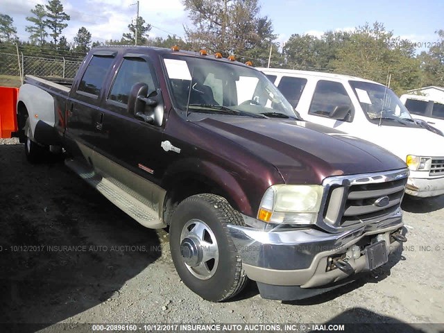 1FTWW32P63ED75838 - 2003 FORD F350 SUPER DUTY MAROON photo 1