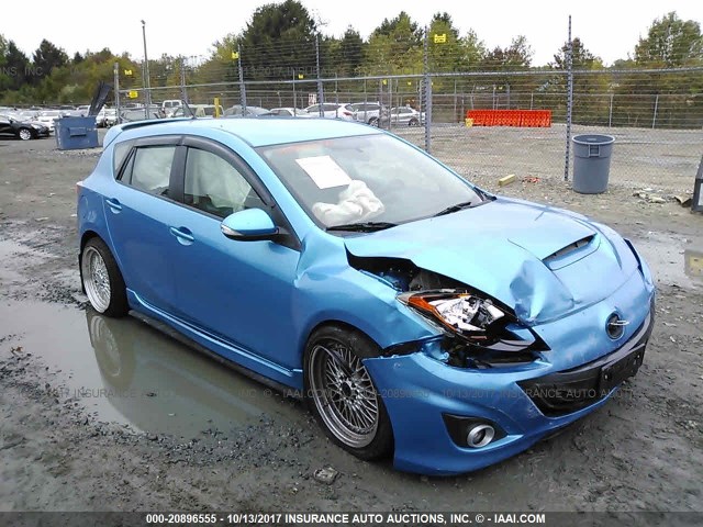 JM1BL1H40A1173610 - 2010 MAZDA SPEED 3 BLUE photo 1