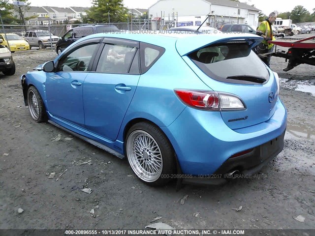 JM1BL1H40A1173610 - 2010 MAZDA SPEED 3 BLUE photo 3