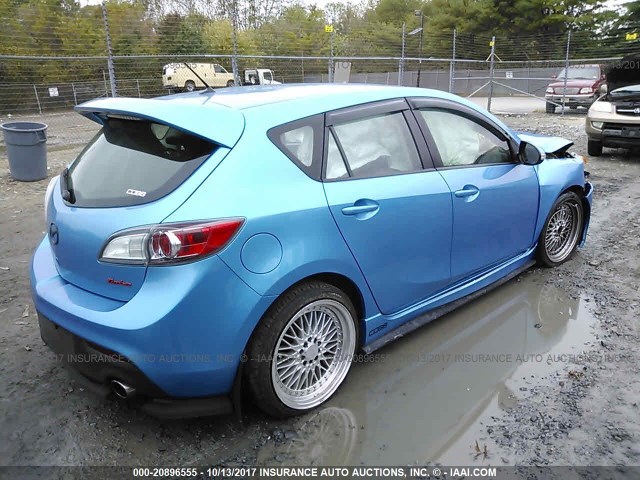 JM1BL1H40A1173610 - 2010 MAZDA SPEED 3 BLUE photo 4