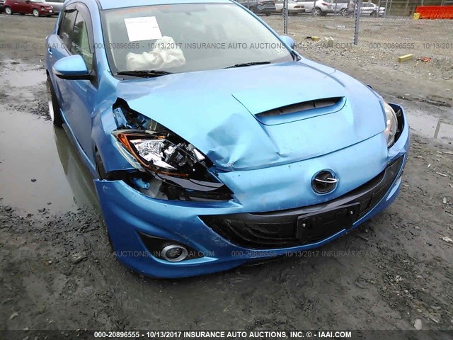 JM1BL1H40A1173610 - 2010 MAZDA SPEED 3 BLUE photo 6