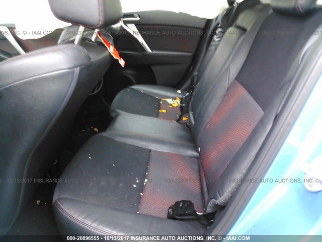 JM1BL1H40A1173610 - 2010 MAZDA SPEED 3 BLUE photo 8