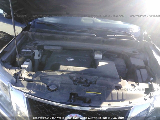 5N1AR2MN0DC604286 - 2013 NISSAN PATHFINDER S/SV/SL/PLATINUM 黑色 照片 10