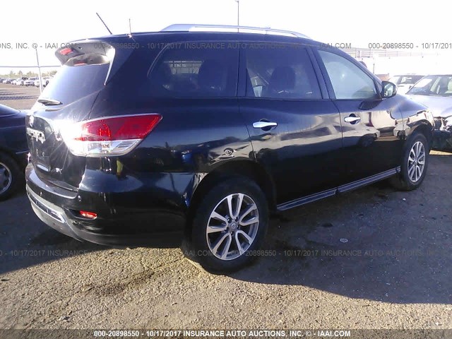 5N1AR2MN0DC604286 - 2013 NISSAN PATHFINDER S/SV/SL/PLATINUM 黑色 照片 4