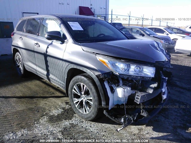 5TDBZRFH6HS412867 - 2017 TOYOTA HIGHLANDER LE/LE PLUS GRAY photo 1