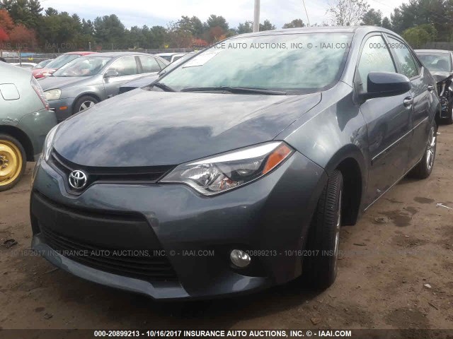 2T1BURHE8EC030698 - 2014 TOYOTA COROLLA L/LE/LE PLS/PRM/S/S PLS GRAY photo 2