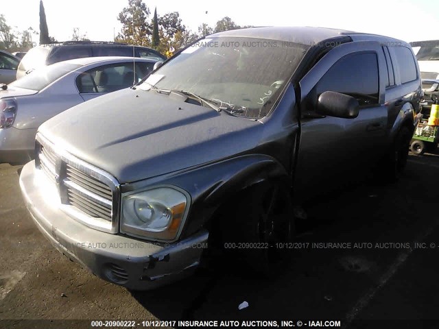 1D4HD38K35F540206 - 2005 DODGE DURANGO ST GRAY photo 2