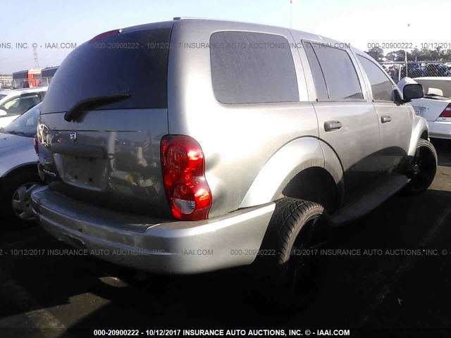 1D4HD38K35F540206 - 2005 DODGE DURANGO ST GRAY photo 4