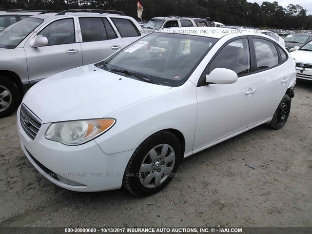 KMHDU46D77U269764 - 2007 HYUNDAI ELANTRA GLS/SE/LIMITED WHITE photo 2