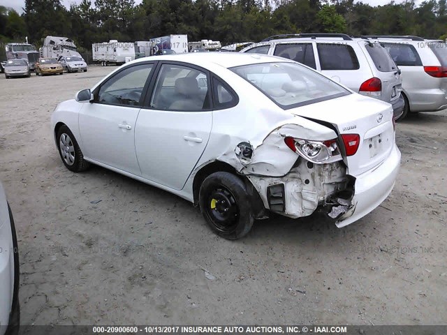 KMHDU46D77U269764 - 2007 HYUNDAI ELANTRA GLS/SE/LIMITED WHITE photo 3