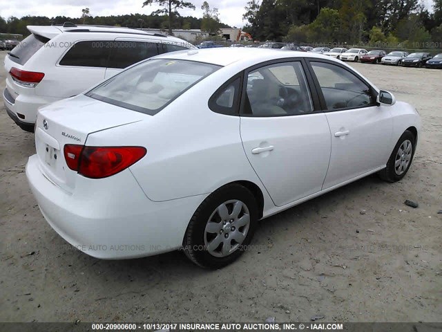 KMHDU46D77U269764 - 2007 HYUNDAI ELANTRA GLS/SE/LIMITED WHITE photo 4