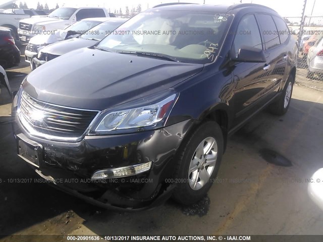 1GNKRFED1GJ273943 - 2016 CHEVROLET TRAVERSE LS Pewter photo 2